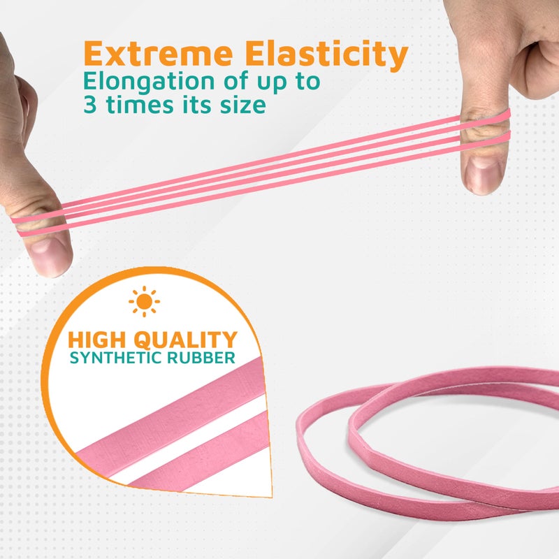 PlasticMill Rubber Bands - #33 Size - Pink Rubberbands - 1LB/500 Count - Image 3